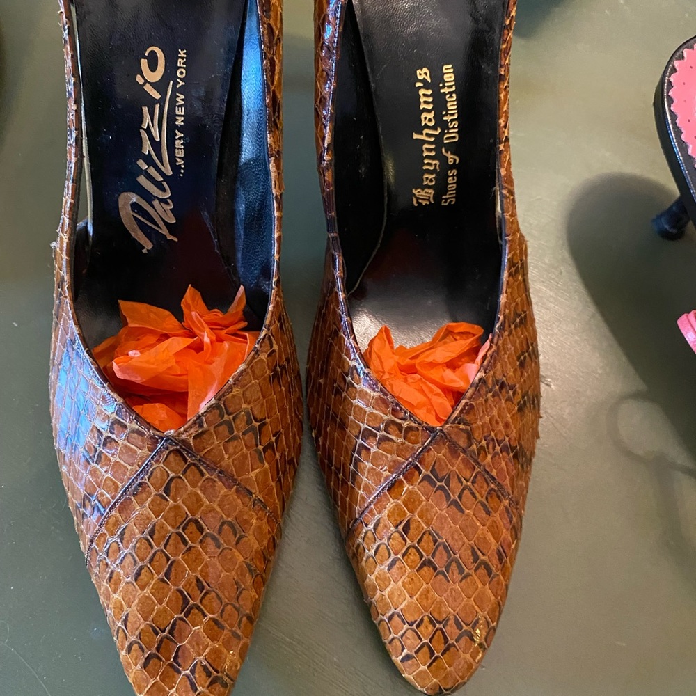 Custom snakeskin heels